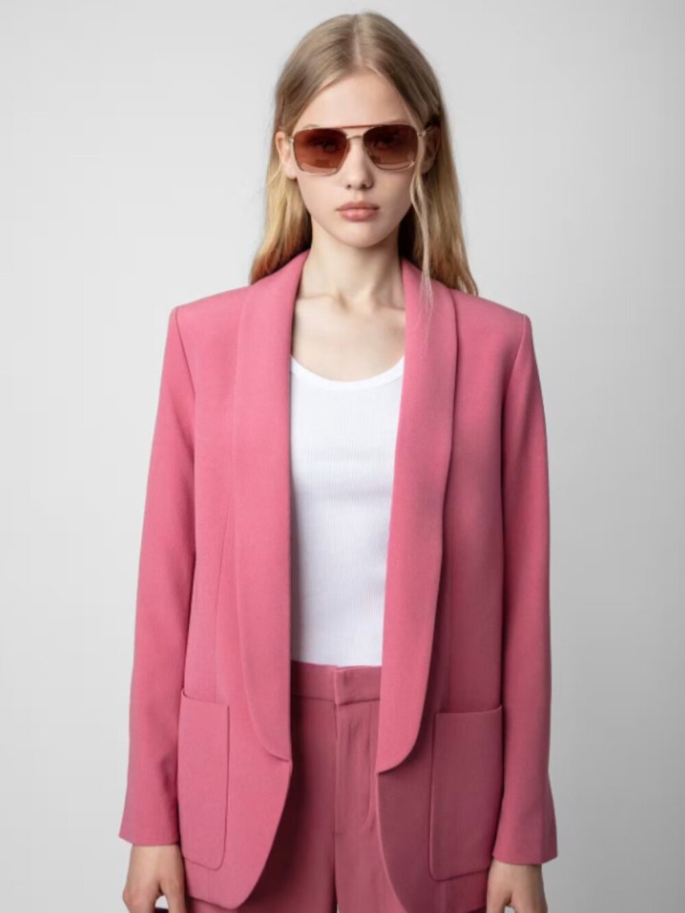 NWT Zadig & Voltaire Verdun Antique Pink Blazer Jacket size 36 (S)